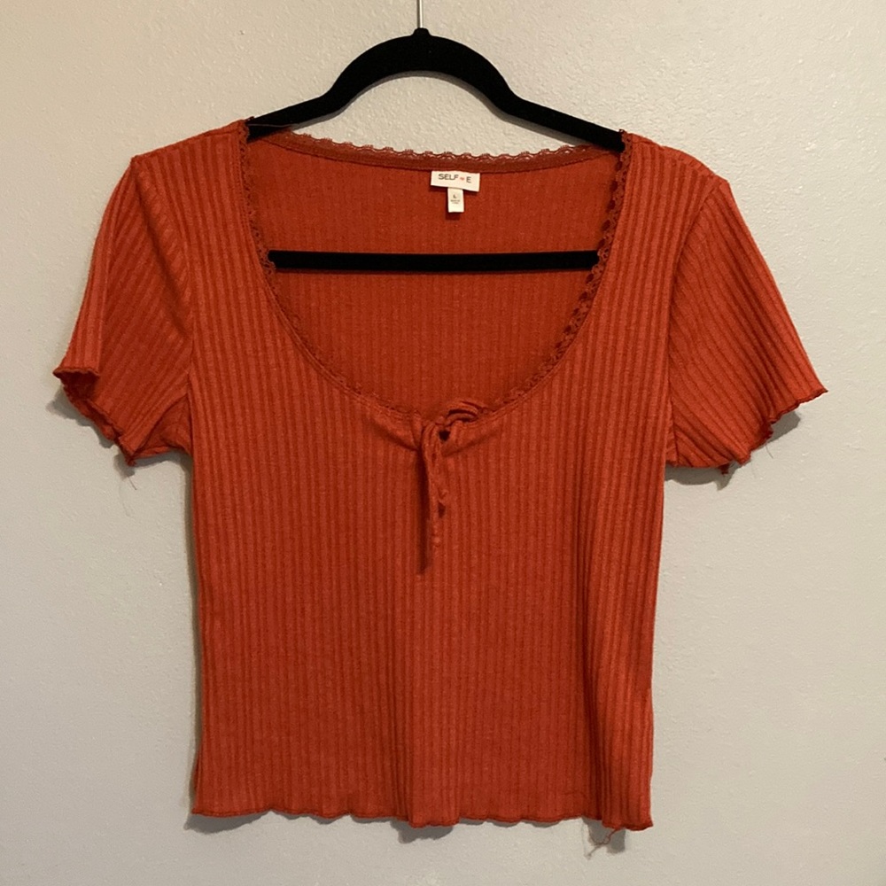 Orange tied top